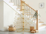 6ft Gold Iron Christmas Tree with Snowflake Top, PVC Everyday Decor Tree 72612651