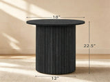 Minimalist Round Pedestal Side Table, Space-Saving Stable Nightstand with Rounded Edges & Anti-Slip 69162999