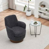Polyester Swivel Barrel Chair, Swivel Accent Chairs Armchair for Living Room, Reading Chairs for W1361P149655