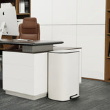13 Gallon 50L Kitchen Foot Pedal Operated Soft Close Trash Can - Stainless Steel Ellipse Bustbin W1550128067