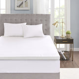 Hypoallergenic 3" Cooling Gel Memory Foam Mattress Topper with Removable Cooling Cover B03595138