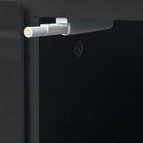 ON-TREND Modern TV Stand 34.2" Non-heating Electric Fireplace, High Gloss Entertainment Center 85586042