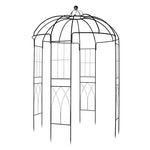 ZUN 207*207*270cm Courtyard Wrought Iron Gazebo Iron Arch Black 84837091