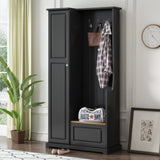 ON-TREND Stylish Design Hall Tree with Flip-Up Bench, Minimalist Hallway Shoe Cabinet with WF304223AAB