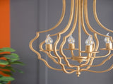 4 - Light Metal Chandelier, Hanging Light Fixture with Adjustable Chain for Kitchen Dining Room W2078138917