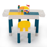 Multi functional rectangular block table - gray yellow W2181P156871