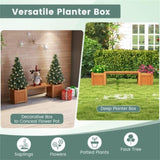 Wooden bench with planter box 88502351