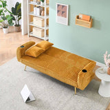 The straight-row white corduroy sofa with throw pillows, featuring a minimalist style, is suitable W1658P251985