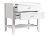 Wood Nightstand End Side Table with 2 Drawer for Living Room, Bedroom 64916799