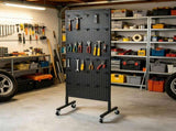 23.6 x 63 in Standing Pegboard Display Stand, with 30 Hooks for Grocery & Jewelry Shop 91292335