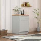 18"in W x 24"in D x 34.5"in H in Shaker Dove Plywood Ready to Assemble Kitchen Base Cabinet T3210P296362