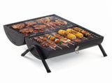 16.3 in Compact Portable Charcoal Grill, Small Two-Side Tabletop BBQ Grill with 2 Grates, Ash Trays, 20236057