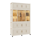 Portable Wardrobe Closet Storage Organizer for Clothes,Clothes Dresser,17 Magnetic Doors-17 Cubes & 71859844