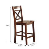 Cherry Cross Back Counter Height Chairs B062P189110