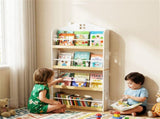 4-Tier House-Shaped Kids Bookshelf, 60.9615.24129.54 cm Front-Facing Book Rack with Anti-Toppling 53973708