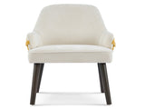 Indoor Dining Chair Set of 2, Beige & Yellow Two-Tone Fabric Armchair with Sturdy Frame, Modern N779P370716B