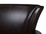 Williams 31" Swivel Bar Stool with Armrests, Vintage Brown Faux Leather B2719P238365