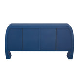 U-Style Four-Door Ash Veneer Storage Cabinet with Curved Legs, Perfectly Suited for Hallways, N711P241277V