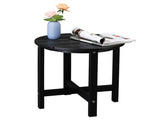 46*46*46cm Single Layer Round HDPE Side Table Black 26668210