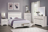 Glamorous Bedroom Furniture 1pc Nightstand of Drawers with Hidden Felt-Lined Jewelry Drawer White B01162539