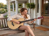 38 Inch Acoustic Guitar for Beginners, JF Body Shape, Basswood Folk Guitar in Natural Wood Color, 02541894