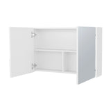 White Medicine Cabinet with Included Mirrors and 2 Doors B062P252186