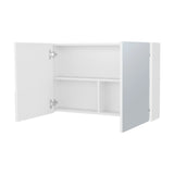 White Medicine Cabinet with Included Mirrors and 2 Doors B062P252186