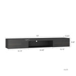 ZUN Wall Mounted Floating 65" TV Stand with 16 Color LEDs-brown 21251845