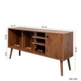 ZUN TV Stand Use in Living Room Furniture with 1 storage and 3 shelves Cabinet W331P247811