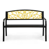 ZUN 50" Iron Outdoor Courtyard Decoration Park Leisure Bench 16427178