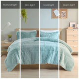 Full/Queen Shaggy Long Fur Comforter Mini Set B03595950