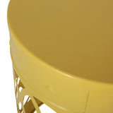 Outdoor Metal S/2 end table 73606.00YLW