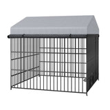 Large Dog Kennel Outdoor Pet Pens Dogs Run Enclosure Animal Hutch Metal Coop Fence with Roof W1820P321938