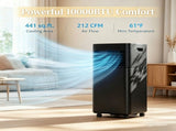 Portable AC Unit, Dehumidifier Cooling Fan, Sleep Mode, Remote 24H Timer Auto Off 91085401