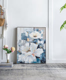 32.5" x 40" Large Rectangle Framed Wall Art Flower Canvas Print, Home Decor for Living Room Kitchen W2078130295