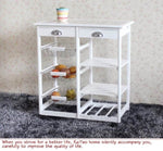 ZUN Kitchen & Dining Room Cart 2-Drawer 3-Basket 3-Shelf Storage Rack with Rolling Wheels 81068821