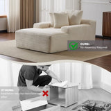 Oversized Chaise Lounge Chair Cozy Cloud Couch, Modern Plush Corduroy Upholstered Sleeper Sofa 25640713