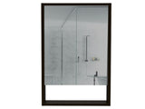 Medicine Single Door Cabinet 35" H, Two Interior Shelves, One External Shelf, Black B097133126