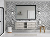 60 x 48 Inch LED Bathroom Mirror with Aluminum Frame, Wall Mounted Vanity Mirror, Anti-Fog, Memory, W2287P279100