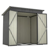 ZUN 6 x 4 ft Outdoor Storage Shed, All Weather Tool Shed for Garden, Backyard, Lawn, Black W2505P173291