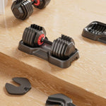 ZUN Adjustable Dumbbell Set, 10 in 1 Free Dumbbell for Men and Women, Black Dumbbell for Home Gym, Full 27706321