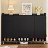 ON-TREND Sleek and Contemporary Shoe Cabinet with Adjustable Shelves, Minimalist Home Organizer with WF321211AAB