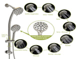 Multi Function Dual Shower Head - Shower System with 4.7" Rain Showerhead, 8-Function Hand Shower, W124362277