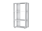 White Bookcase in Melamine with Open Storage B062P290265
