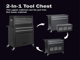 Tool Chest, 8-Drawer Rolling Tool Storage Cabinet with 2 in 1 Detachable Top Tool Box, Liner, 60961063