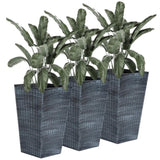 ZUN 3 PCS Indoor Planters with Drainage Hole Gray 36403940