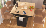 K&K 55.7'' Large Kitchen Island with 2 Drop Leaf,, Rolling Kitchen Cart on 5 Wheels with Power N707P186617B