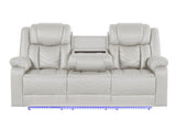 Challenger Modern Contemporary LED Power Recliner Sofa including cup holders made with wood and B009P294753