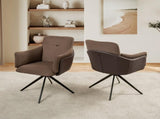 360&deg Swivel Home Office Desk Chairs Set of 2,Dining Chairs Arm, Upholstered Bedroom Chairs W757P304241