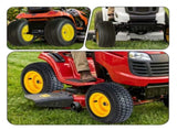 Set of 2 16x6.50-8 Lawn Mower Tires and Wheel Assembly, 4-Ply Tubeless Turf Tread Replacement, 3" W1364P445939